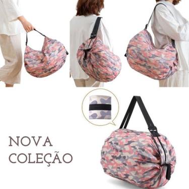 Imagem de Bolsa Mochila Grande Sacola Viagem Passeio Dobravel Resistente - Rio H