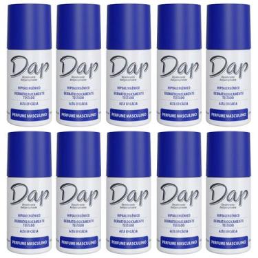 Imagem de Kit 10 Desodorante Masculino Feminino S/Perf RollOn Dap 55ml, MASCULIN