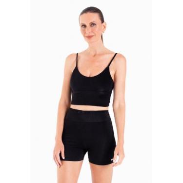 Imagem de Top comfy canelado preto - Silvia Schaefer Beachwear, M