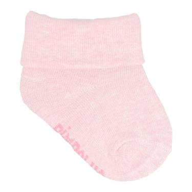 Imagem de Meia Bebê Lisa com Vira 00-15 Feminino - Pimpolho, Rosa claro