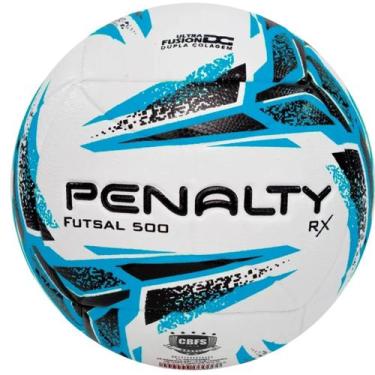 Imagem de Bola Futsal Penalty Rx 500, Branco, Azul, Preto