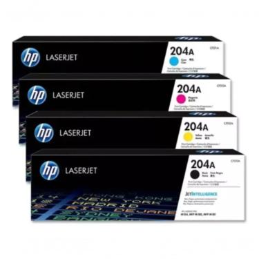 Imagem de Kit 4 Toner HP 204A CF510A CF511A CF512A CF513A para Laserjet M180NW Preto Ciano Amarelo e Magenta