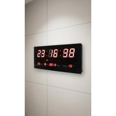 Imagem de Relógio de Parede Digital LED com Termômetro e Data - Congratulations 