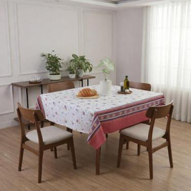 Imagem de Toalha de Mesa Quadrada 4 Lugares Mila Floral Algodão Lepper