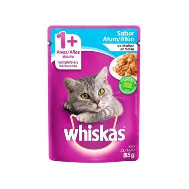 Imagem de Ração Úmida Whiskas Sachê Atum ao Molho para Gatos Adultos 85 g