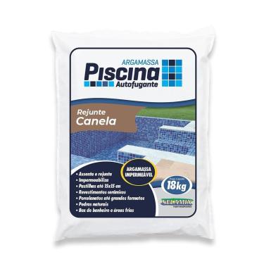 Imagem de Rejunte Piscina Impermeável Alta Aderência Resistência Inodoro Não Tóxico Chocolate Selamix 18kg