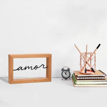 Imagem de Escultura Moldura Amor Decoração de Mesa ou Prateleira - Geguton