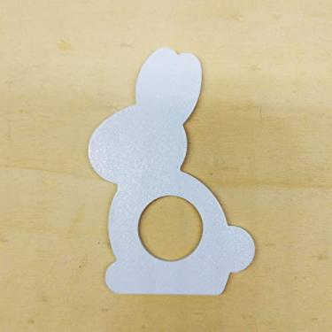 Imagem de 6 Argolas Para Guardanapo Do Coelhinho/Páscoa -Toque 3D Cor: Branco