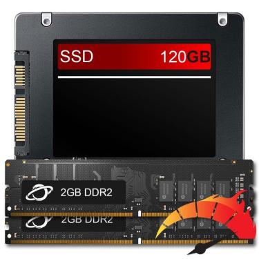 Imagem de Kit Upgrade de alto desempenho - SSD 240GB + 4GB RAM DDR2 (2x2GB), aumento da velocidade do PC