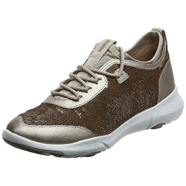 Imagem de Geox Tênis feminino de cano baixo, Ouro (C2005), 5.5