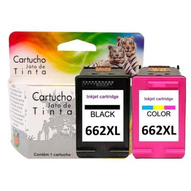 Imagem de Kit Cartucho Compatível 662 Xl Preto + Colorido