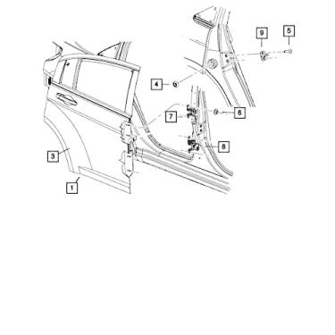 Imagem de Mopar Dobradiça de porta 5074257AB