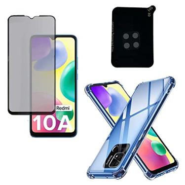 Imagem de Kit Capa Anti Impacto + Pelicula Privacidade + Pelicula Câmera Redmi 10A (Redmi 10A)