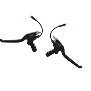 Imagem de NEWMIND Alavancas de freio de bicicleta elétricas à prova d'água, acessórios de scooter elétricos antiderrapantes, com orifício de espelho retrovisor para guidão de 22 mm de diâmetro, barra, ciclismo de montanha e estrada - 1 par