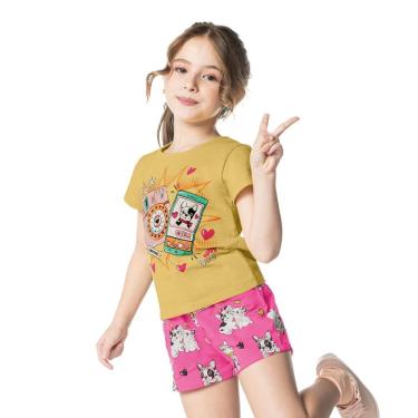 Imagem de Conjunto Infantil Rovitex Blusa com Shorts Amarelo 8
