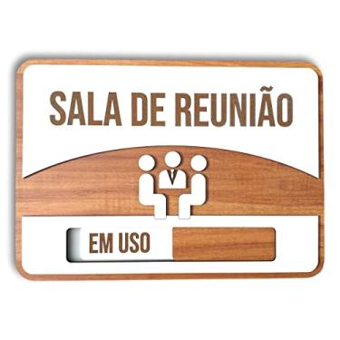 Imagem de Placa De Sinalização | Reunião - MDF 30x21cm