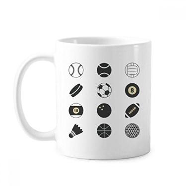 Imagem de Bola classe esporte simples geometria padrão caneca cerâmica café porcelana xícara louça