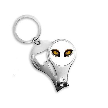Imagem de Desenho Animado Animal Fox Eye Decoração Nail Nipper Ring Chaveiro Abridor de Garrafas Cortador