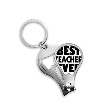 Imagem de Best Teacher Ever Quote Festival cortador de unhas abridor chaveiro tesoura