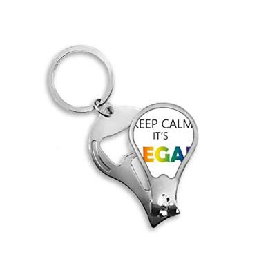 Imagem de Chaveiro abridor de cortador de unhas LGBT Rainbow Flag Keep Calm