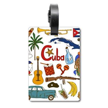 Imagem de Cuba Landscap Animals Bandeira Nacional Mala Etiqueta Bagagem Cartão Pendurado Etiqueta Scutcheon, Multicolorido.