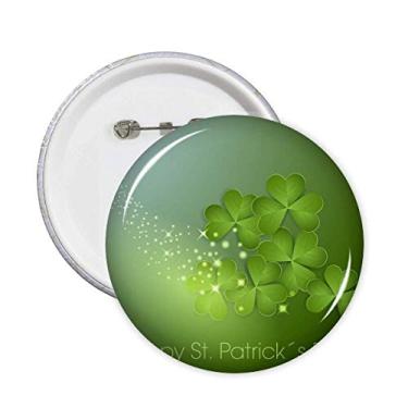 Imagem de Emblema de quatro folhas Irlanda Dia de São Patrício broche botão decoração acessório 5 peças