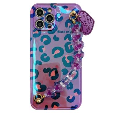 Imagem de Capa de telefone em forma de coração com textura de leopardo roxo para iPhone 12 11 Pro Max 7 8 Plus SE 2020 X XR XS Max Straight Edge Capa Traseira, A, Para iPhone 8