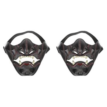 Imagem de NOLITOY 2 PCS Halloween Costume Masks oni half oni for men oni half Oni Half Japanese