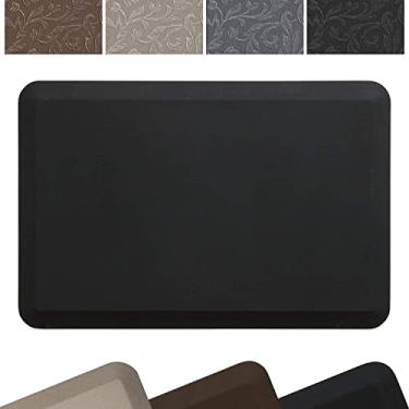 Imagem de New Life by GelPro Tapete confortável antifadiga de grau profissional para cozinha e escritório, 61 x 91 cm, tapete de bioespuma meia-noite com fundo antiderrapante para saúde e bem-estar