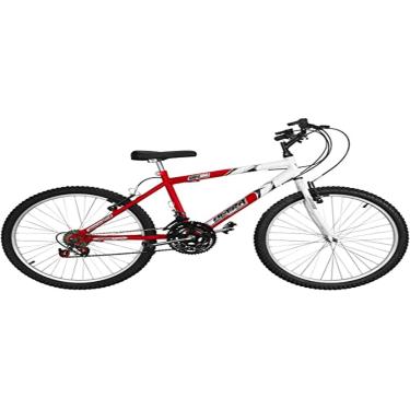 Imagem de Bicicleta de Passeio Ultra Bikes Esporte Bicolor Aro 24 Reforçada Freio V-Brake – 18 Marchas Verm Ferrari/Branco, BM24-02VF