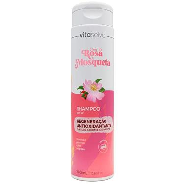 Imagem de Shampoo Vita Seiva Óleo de Rosa Mosqueta Regeneração Antioxidante Com Vitamina A Vegano 300ml (Kit com 12)