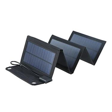 Imagem de Carregador solar de 20 W painel solar dobrável com portas USB à prova d'água Camping Travel Compatível para smartphones iPhone e Android