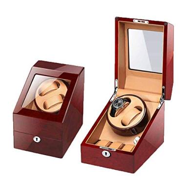 Imagem de Caixa automática de relógio mecânico, caixa para 2 armazenamento rotativo e 3 caixa de exibição de broca de armazenamento de relógio 5 modos de rotação Enrolador de relógio com motor silencioso durável adequado para relógios masculinos e femininos