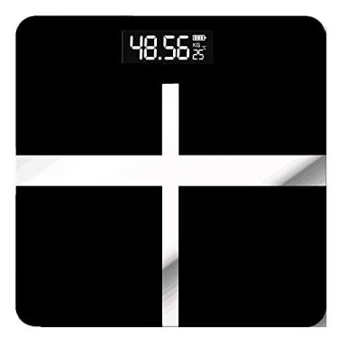 Imagem de balança de banheiro de 180kg sensor de gordura corporal com visor eletrônico fino plataforma de vidro | corpo | balanças de banheiro