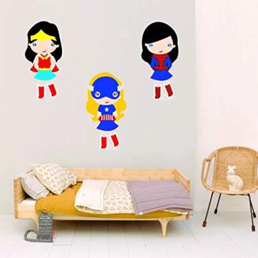 Imagem de Adesivo De Parede Decorativo Trio Hérois Baby 80cmx50cm total