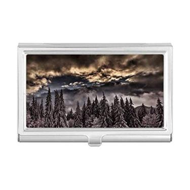 Imagem de Carteira de bolso com compartimento para cartões de visita em céu de pinheiro branco