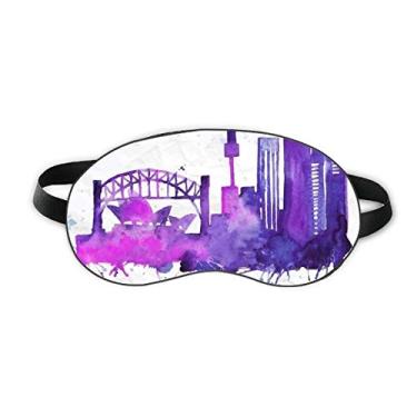 Imagem de Austrália Sydney Ópera House Aquarela Sleep Eye Shield Soft Night Blinfold Shade Cover