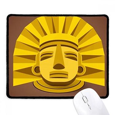Imagem de Mousepad Egypt Abstract Pharaoh Golden Pattern Mousepad com borda costurada de borracha para jogos