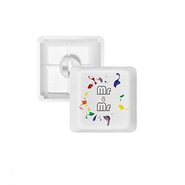 Imagem de LGBT Rainbow Flag Mr & Mr Keycap Kit de atualização para jogos PBT