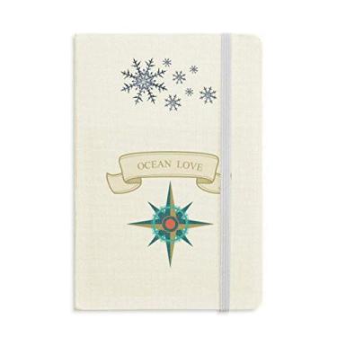 Imagem de Caderno com estampa de bússola Ocean Love Sea Sailing Journal grosso flocos de neve inverno