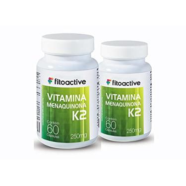 Imagem de Kit 2 Vitamina K2 MK7 Menaquinona 65 MCG 60 Cápsulas Fitoactive