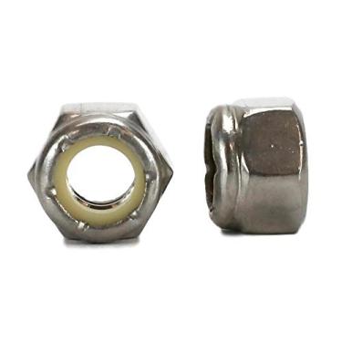 Imagem de Parafusos de cabeça hexagonal inoxidável 3/8-16 (3/4" a 2-1/2" de comprimento na listagem), aço inoxidável 304, 25 peças, 3/8-16 NYLOCK