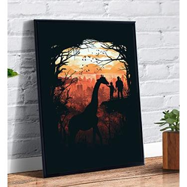 Imagem de Quadro decorativo emoldurado A4 Sombras the Last Of Us Girafa Arte