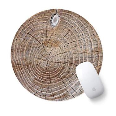 Imagem de ToLuLu Tapete de rato redondo fofo, tapete de rato para computador de mesa, notebook, PC, tapete de rato personalizado de borracha antiderrapante para jogos de trabalho, mini tapete de rato engraçado