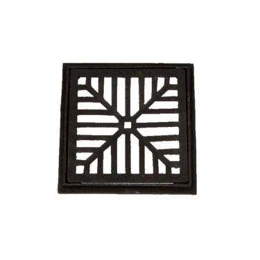 Imagem de Ralo Com Caixilho de Ferro Fundido Captação Esgoto 35x35cm