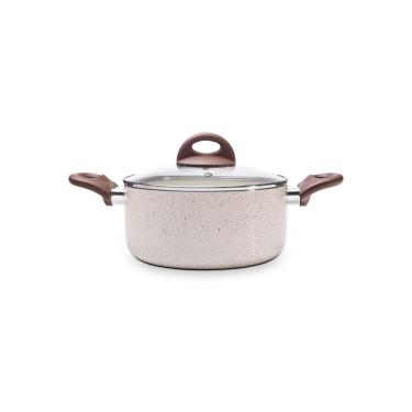 Imagem de Caçarola Com Tampa E Fundo De Indução Ceramic Life Brinox Granada Ø 20 cm Vanilla