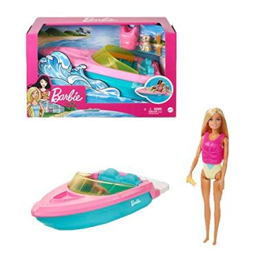 Imagem de Barbie Conjunto de Brinquedo Barco com Boneca para crianças a partir de 3 anos