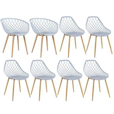 Imagem de Kit - 2 Cadeiras Clarice Nest Com Braços + 6 Cadeiras Cleo - Loft7