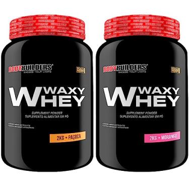 Imagem de 2x Whey Protein Waxy Whey Morango e Paçoca 2kg - Bodybuilders