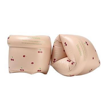 Imagem de Almencla 2x Braço Floatie Mangas Infláveis Braços de Natação Braceletes de Tubo de Desenho para Adultos Crianças Braço de Natação Flutua Anéis de Braço, ROSA